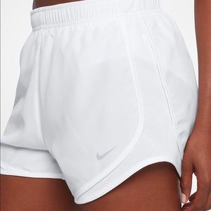 White Nike Running Shorts